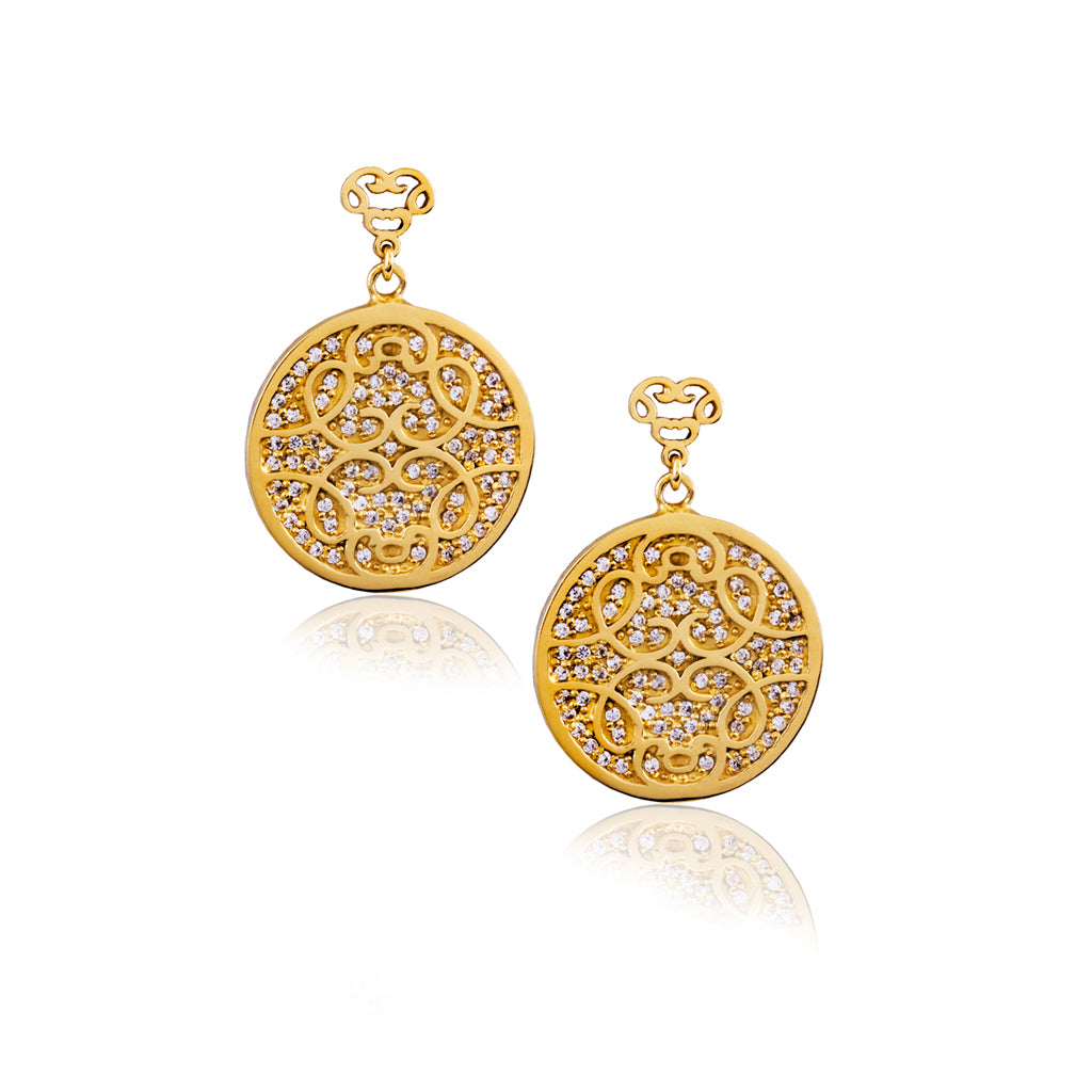 Aretes Luna con circonia