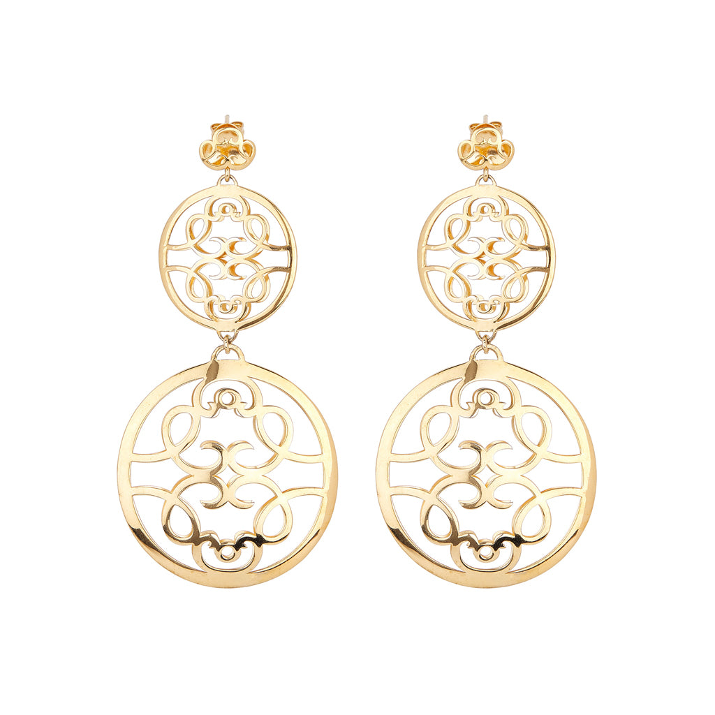 Aretes doble Luna