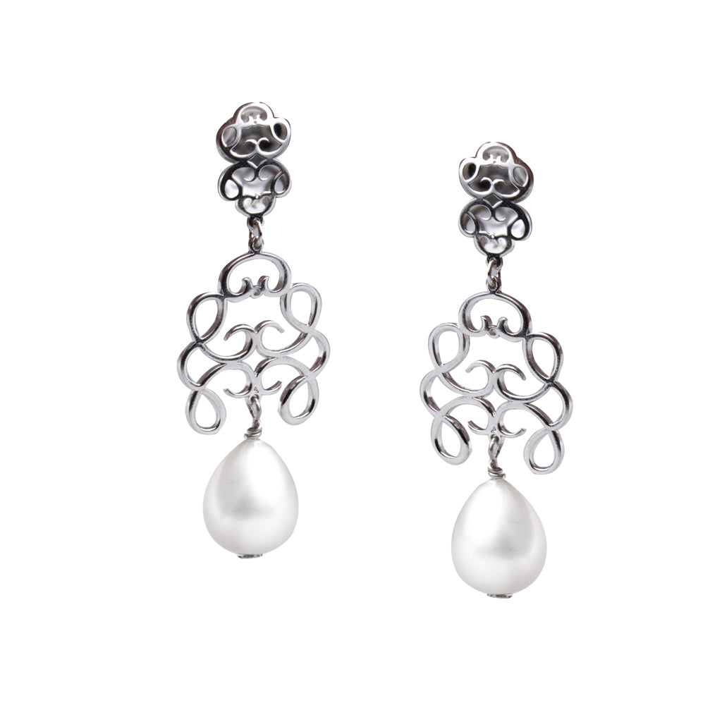 Love offering collection earrings with drop pearl