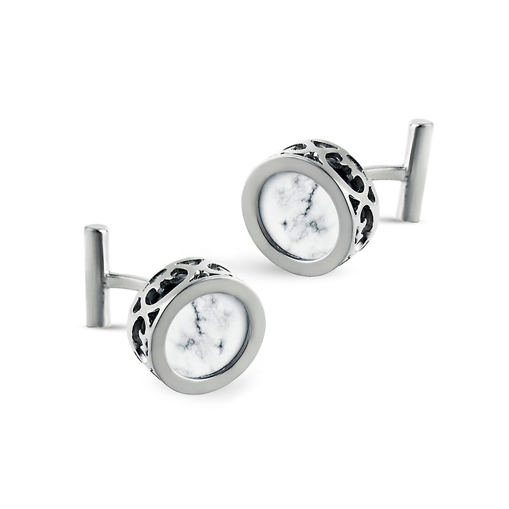 Mancuernilla Constancia onix blanco