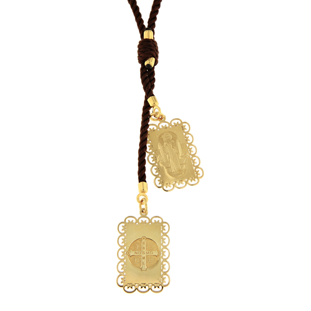 Medium Saint Benedict Scapular from the Crosses and Medals Collection