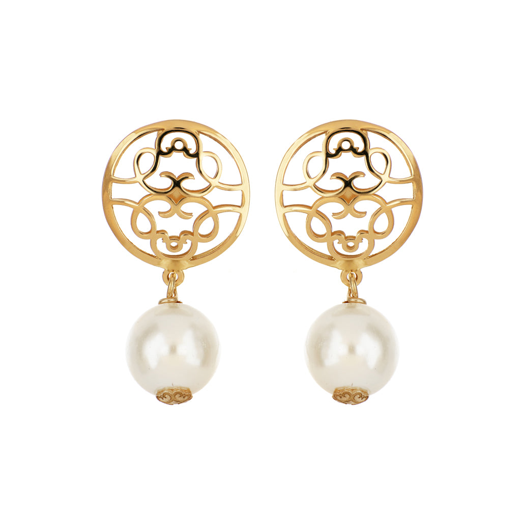 Aretes con Perla Luna