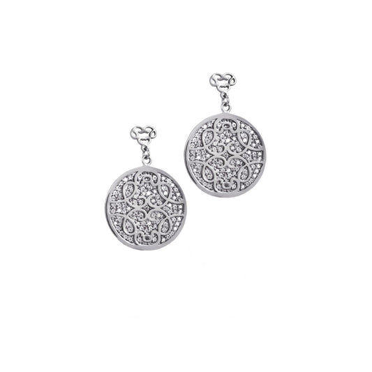 Moon earrings with zirconia