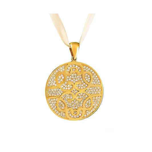 Moon Medallion with Zirconia