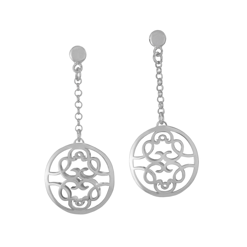 Moon earrings with chain