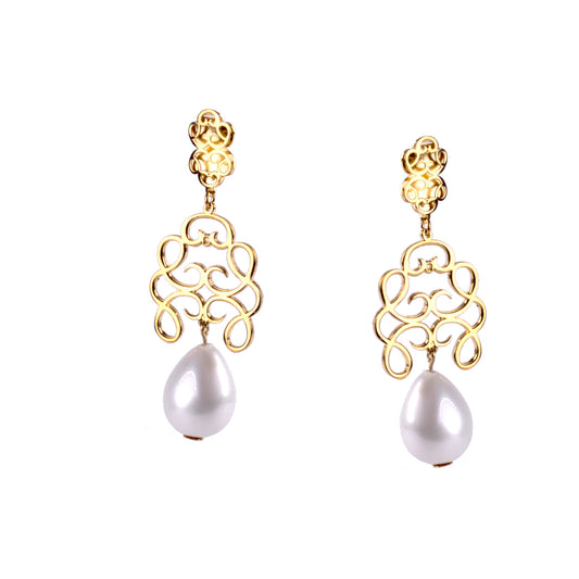 Love offering collection earrings with drop pearl