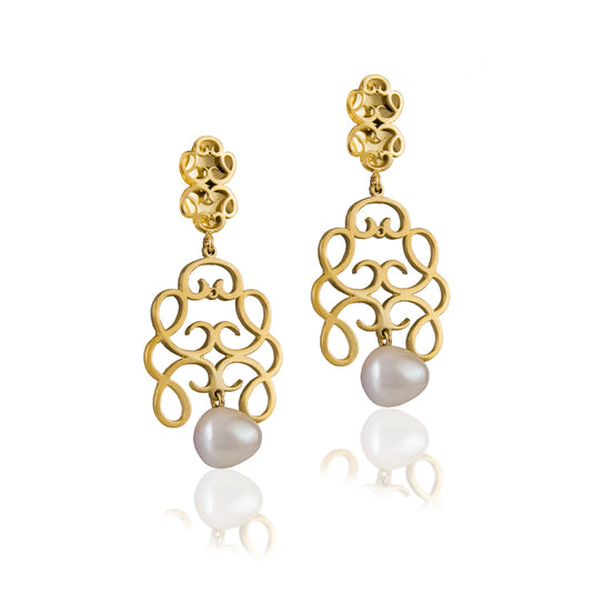 Love offering collection earrings with drop pearl