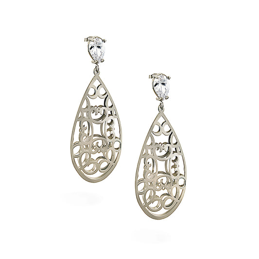 Aretes colección ofrenda de amor c/n gota circonia